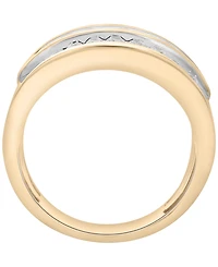 Macy's Men's Diamond (1 ct. t.w.) Multi-Row Band Ring in 10K Yellow Gold