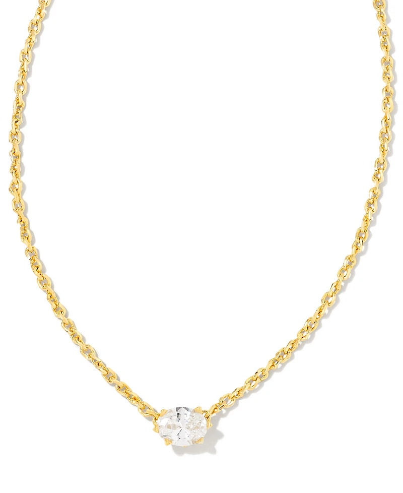 Kendra Scott 2-Piece Cailin Cubic Zirconia Pendant Necklace and Huggie Earrings Gift Set