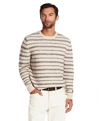 Weatherproof Vintage Men's Fuzzy Striped Crewneck Sweater