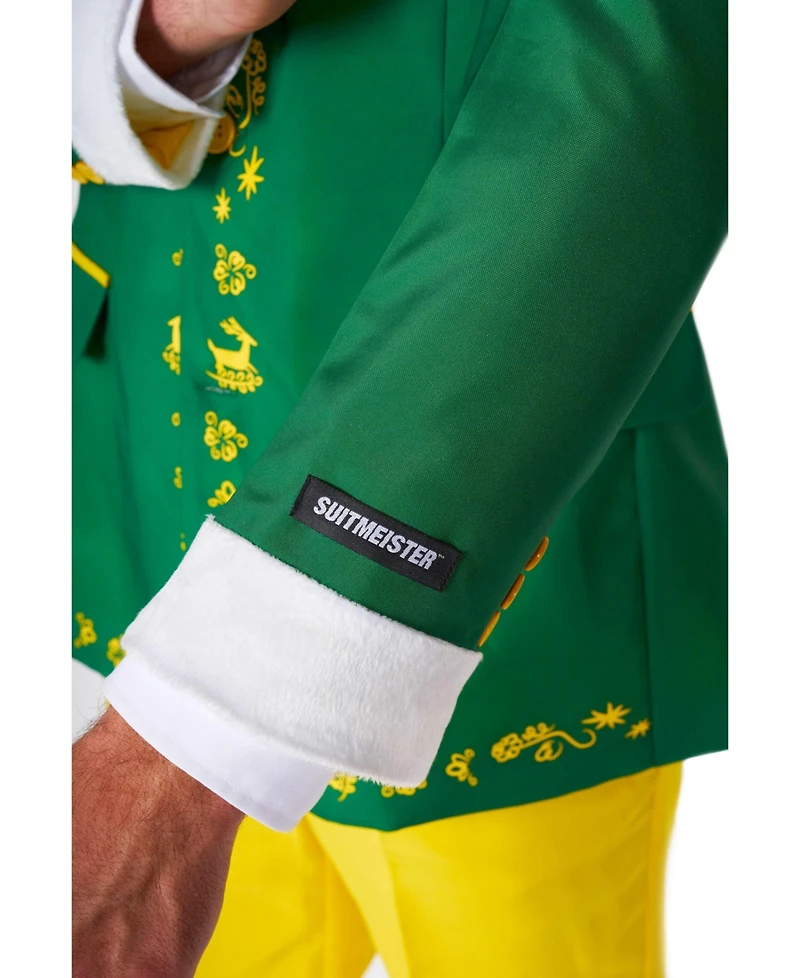 Suitmeister Men's Costume - Official Elf Christmas Halloween Outfit Set Green Yellow