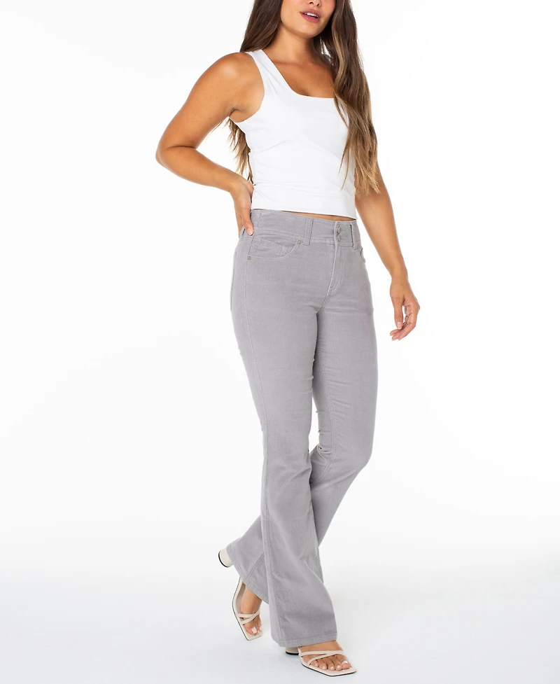 Celebrity Pink Juniors' Corduroy Double-Button Bootcut Pants