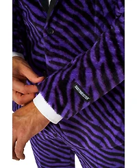 Suitmeister Men's Party Suit - Faux Fur Purple