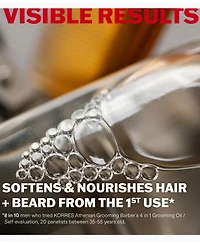 Korres Athenian Grooming Barber's 4-In-1 Grooming Oil, 3.38 oz.