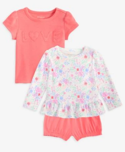First Impressions Baby Girls Toddler 2t 4t Love Top Floral Top Ruffled Bubble Shorts Macys Exclusive