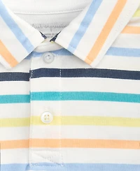 First Impressions Boys Toddler 2T-4T Long-Sleeve Striped Polo Shirt, Macy's Exclusive