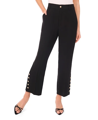 CeCe Women's Cropped Straight Leg Tailored Pants