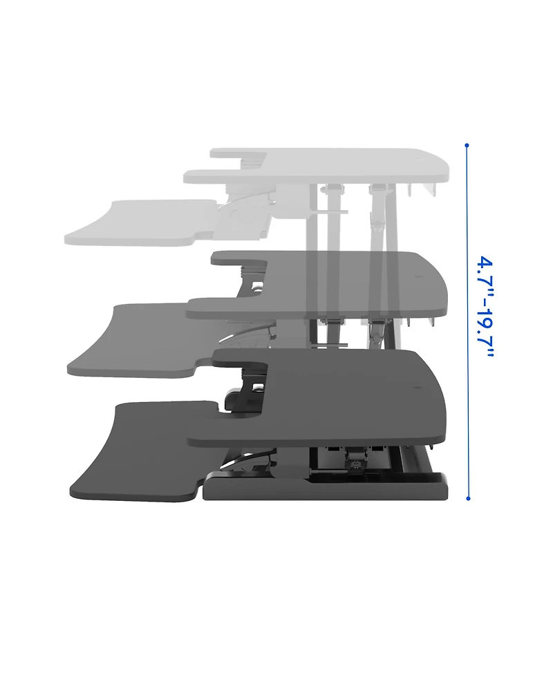FlexiSpot M7 Series 32"W Manual Adjustable Standing Desk Converter, Black