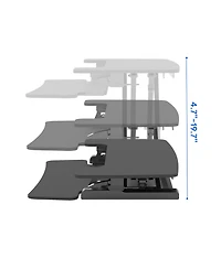 FlexiSpot M7 Series 32"W Manual Adjustable Standing Desk Converter, Black