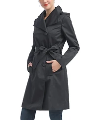 kimi + kai Women's Wing Collar Hooded Trench Coat