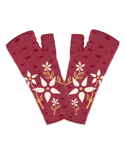 Women s Artisan Crafted Fleece Lined Viola Fingerless Gloves