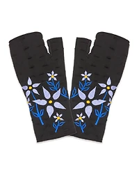Feelgoodz Women s Artisan Crafted Fleece Lined Color Block Fingerless Gloves