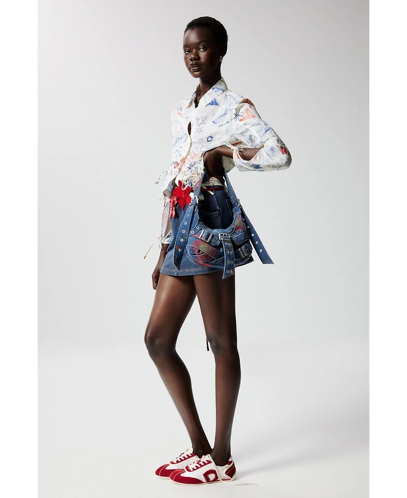 Desigual Women's Printed shirt with ties