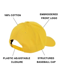 Super Mario Men's Wario Embroidery Cotton Twill B2 Structured Baseball Cap Traditional Adjustable