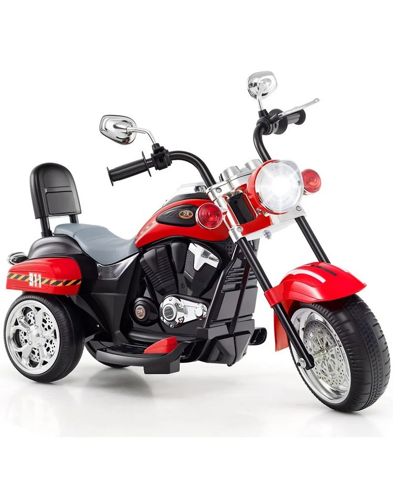 6V Powered Toddler 3-Wheel Motorbike Ride On Toy with Horn and Headlight