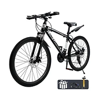 Artudatech Unisex 26" Spoke Wheel 24 Speed Mountain Bike Mtb with Disc Brake