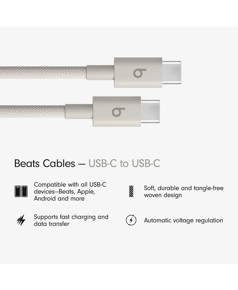 Beats Usb-c to Usb-c Woven Cable (1.5 m) - Surge Stone