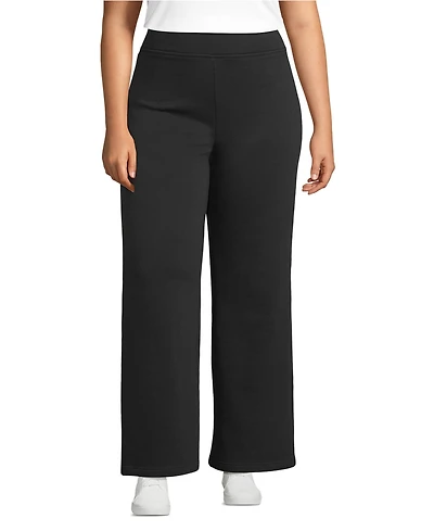 Lands' End Women's Serious Sweats High Rise Fleece Lined Sweatpants