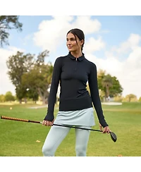 BloqUV Women's Upf 50+ Sun Protective Quarter Zip Polo