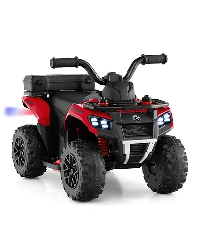 SUGIFT6V Kids Ride On Atv with Spray Function and Storage Box with Music