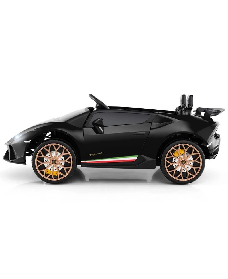 Sugift 24V Ride-on Car for Kids 4WD 2-Seater Licensed Lamborghini Electric Vehicles with Music