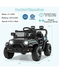 Sugift 12V Kids Ride on Truck Car Battery Powered Electric Vehicle