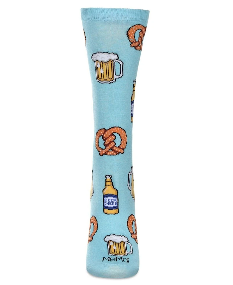 MeMoi Women's Pretzels & Beer Crew Socks