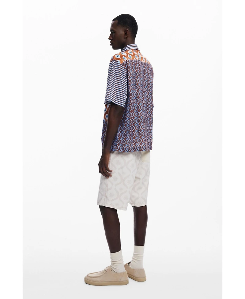 Desigual Men's Short-sleeve shirt with suns