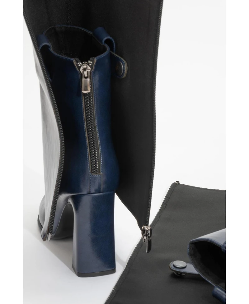 Prologue Shoes Aja Block Heel Convertible Knee High Boot (Women)