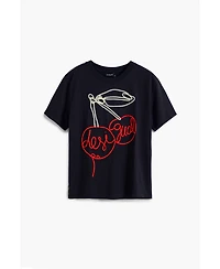 Desigual Women's Cherry embossed T-shirt