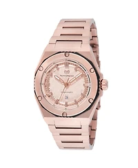 Technomarine Women's Tm- Coral Quartz Rose Gold Dial Watch