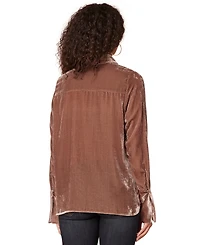 Democracy Women's Long Sleeve with French Cuff Shirt