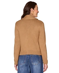 Democracy Women's Long Sleeve Shawl Collar Sweater