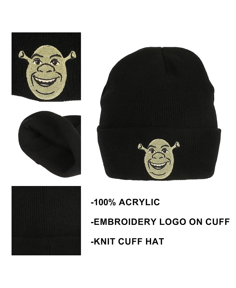 Shrek Men's Embroidery Acrylic Knit Standard Cuff Beanie