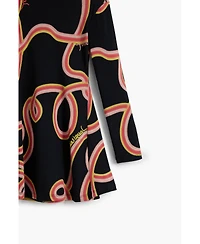 Desigual Girls's Long sleeve skater dress with streamers