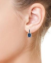 Effy Collection White and Blue Diamond (1/2 ct. t.w.), London Blue Topaz (3-3/4 ct. t.w.) Earrings in 14K White Gold