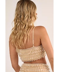 Nasty Gal Women's Droplet Embellished Crop Top