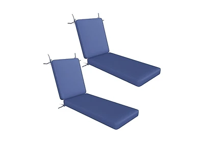 Aecojoy Chaise Lounge Cushions Outdoor Set of 2, 72x21x4 Inch Chair Cushion, Fade Resistant Patio Sun Lounger Replacement