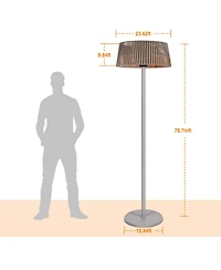 Patio Heater with Remote, 3 Adjustable Power Levels, 78.7" Tall, Waterproof, Anti-Tipping,Indoor and Outdoor