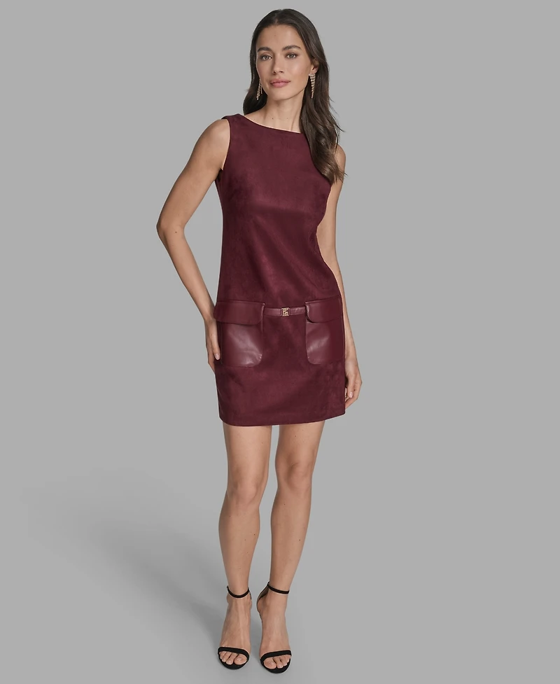 Bcbg Women's Sleeveless Boat Neck Dress
