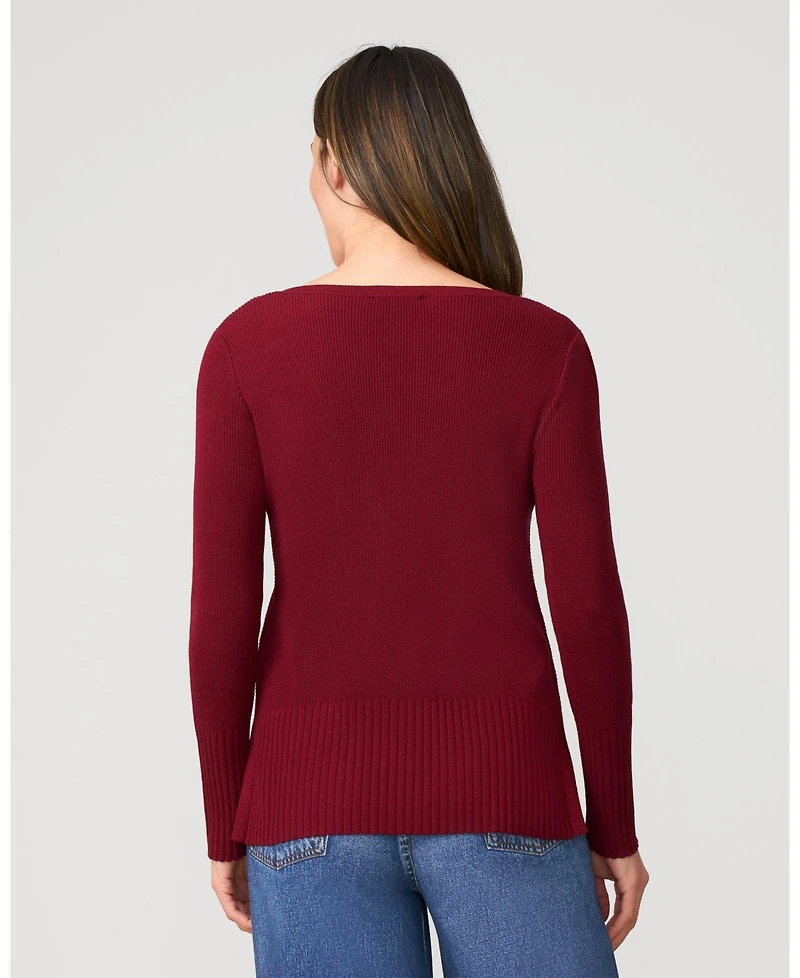 Cable & Gauge Women's Minimalist Midweight Tunic Sweater