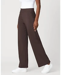 Cable & Gauge Soft Stretch Wide Leg Pull On Twill Pant