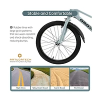 Artudatech 20 inches Teenager Children's Bicycle Kid's Bike Boys and Girls with Basket