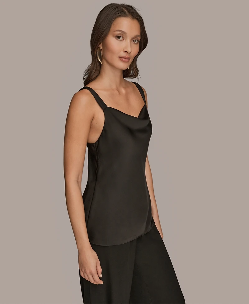 Donna Karan New York Women's Silk Cowl Neck Sleeveless Camisole Top