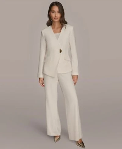 Donna Karen New York Womens Asymmetrical Blazer Wide Leg Pants