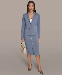 Donna Karen New York Womens Sweater Blazer Skirt