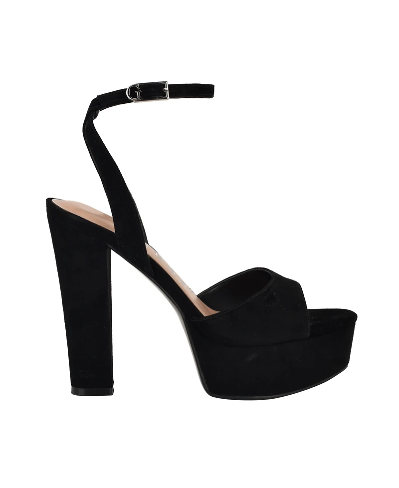 Guess Women's Hitten High Block Heel Platform Sandals