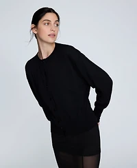 Kenneth Cole Women's Long Sleeve Button-Front Cardigan Sweater