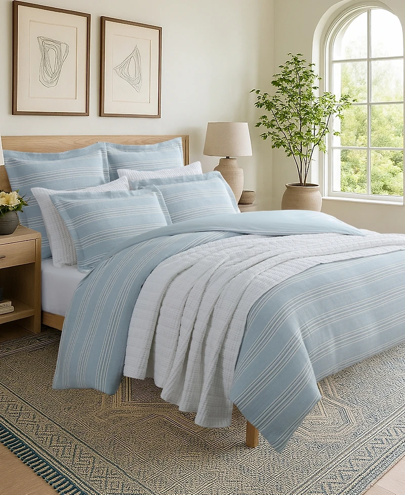Levtex Home Clayton Stripes Textured 3-Pc. Comforter Set, King/California King