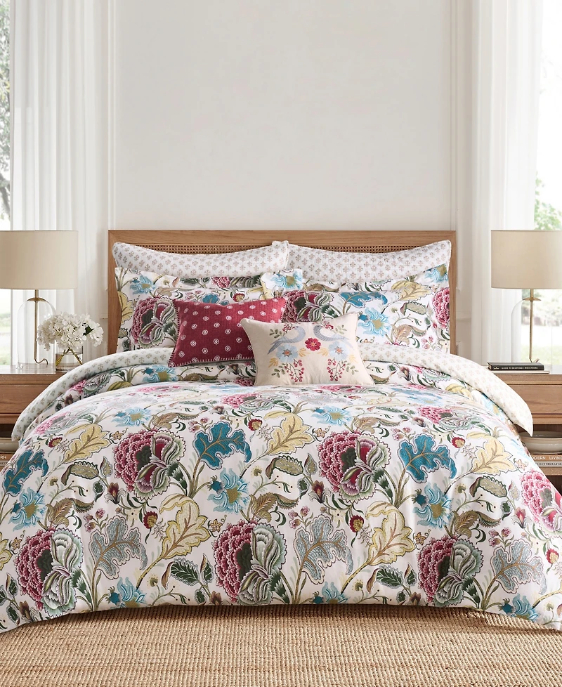 Levtex Angelica Reversible 3-Pc. Duvet Cover Set, Full/Queen
