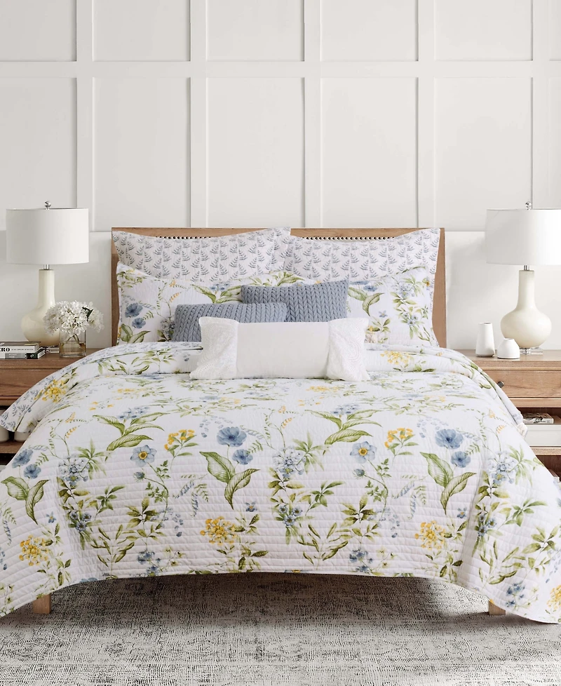 Levtex Viviana Tossed Fern 2-Pc. Sham Set, European